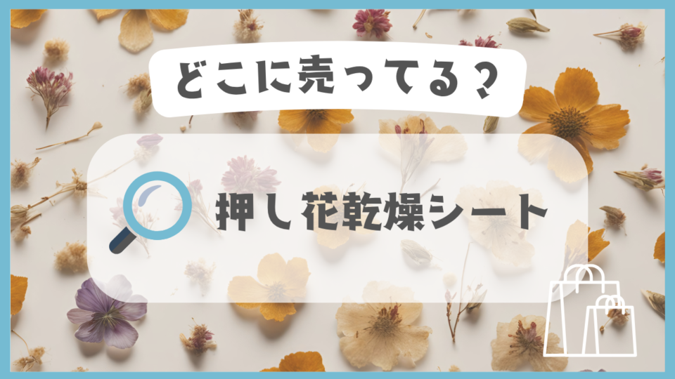 押し花乾燥シート どこに売ってる