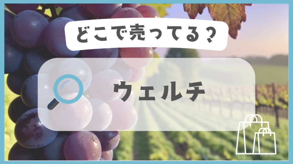 ウェルチ　どこで売ってる